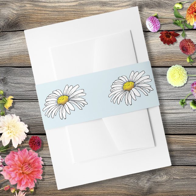 Daisy Blue Blume Einladungsbanderole (Von Creator hochgeladen)