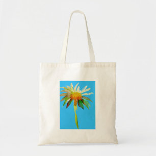 Daisy Blue Modern Art Blume Tragetasche
