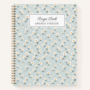 Daisy Blue Niedlich Recipe Book Notizbuch