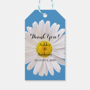 Daisy Blue White Wedding Vielen Dank für Ihr Inter Geschenkanhänger
