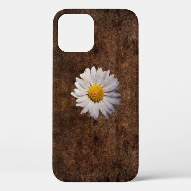 Daisy-Blume auf braunem Hintergrund Case-Mate iPho iPhone Hülle (Rückseite)