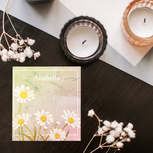 Daisy-Blume auf Vintagem Hintergrund Notizblock