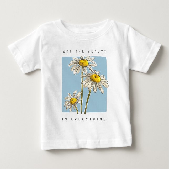 Daisy Blume Beauty Slogan Baby T-shirt (Vorderseite)