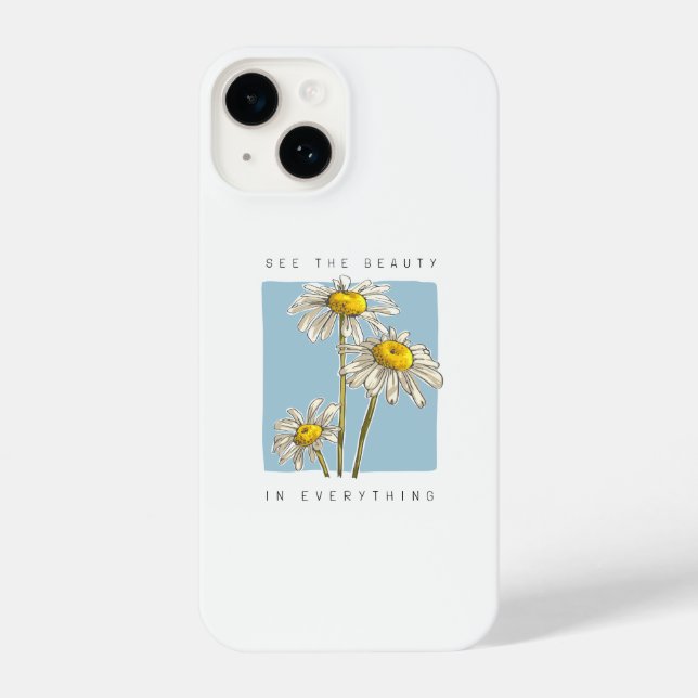 Daisy Blume Beauty Slogan iPhone Hülle (Rückseite)