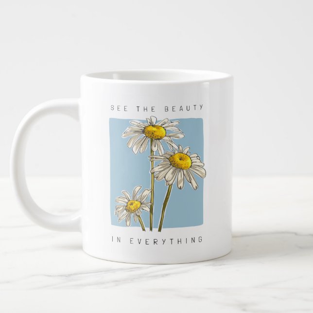 Daisy Blume Beauty Slogan Jumbo-Tasse (Links)