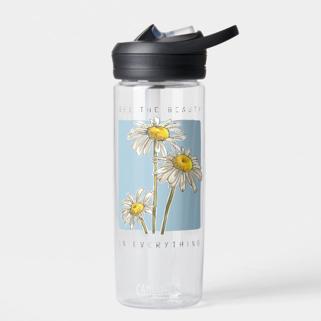 Daisy Blume Beauty Slogan Trinkflasche (Links)