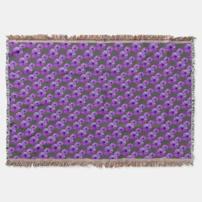 Daisy Blume Blanket Lila Daisies Throw Blanket Decke (Vorderseite)