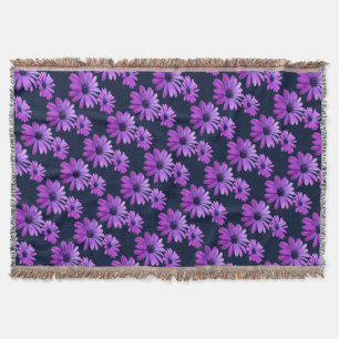 Daisy Blume Blanket Lila Daisies Throw Blanket Decke