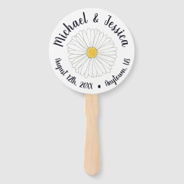 Daisy Blume Blossom Daisies Hochzeitsprogramm Fächer