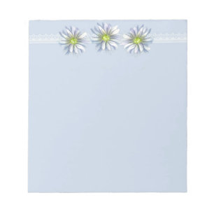 Daisy Blume Botanical Zeichnend Pastel Blue Notizblock