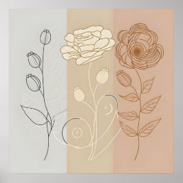 Daisy Blume Botanische Wand an Wand Kunst, Dichtun Poster