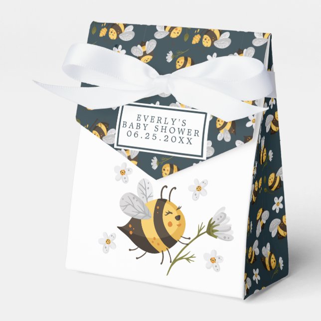 Daisy Blume Bumblebee Bee Baby Dusche Geschenkschachtel (Vorderseite)