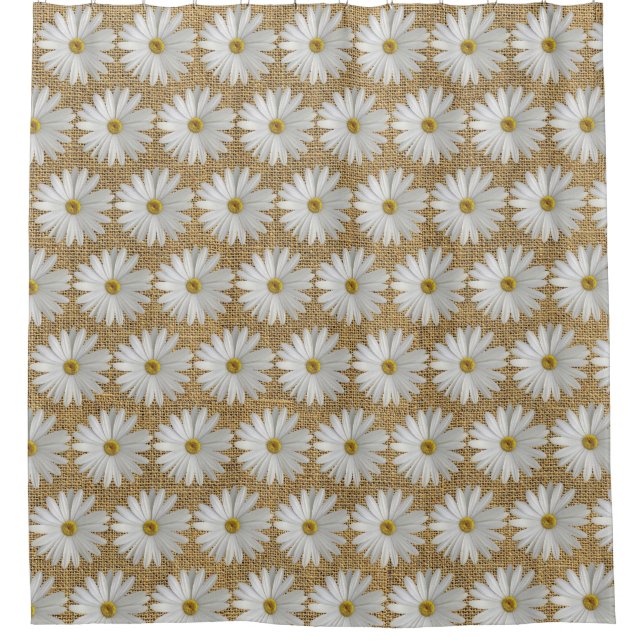 Daisy Blume Burlap Duschvorhang (Vorderseite)