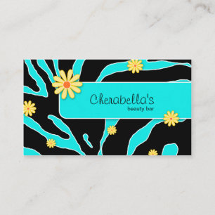 Daisy Blume Business Card Zebra Blue YB Visitenkarte