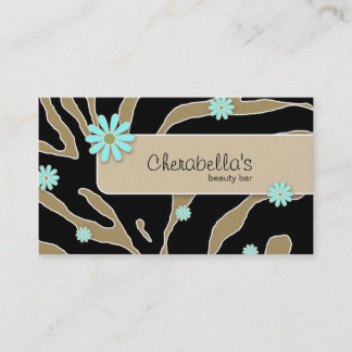 Daisy Blume Business Card Zebra Khaki BB Visitenkarte