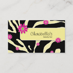 Daisy Blume Business Card Zebra Yellow PB Visitenkarte