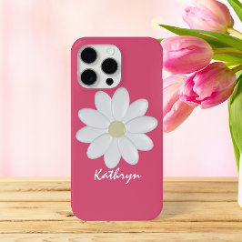 Daisy Blume Candy Pink Modern Floral iPhone 15 Pro Max Hülle