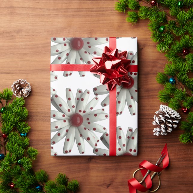 Daisy Blume Fashion Floral Retro Mod 60er Garden Geschenkpapier (Feiertagsgeschenk)