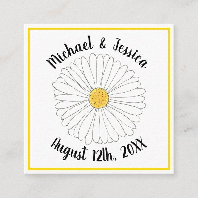 Daisy Blume Floral Daisies Petals Garden Party Begleitkarte (Vorderseite)