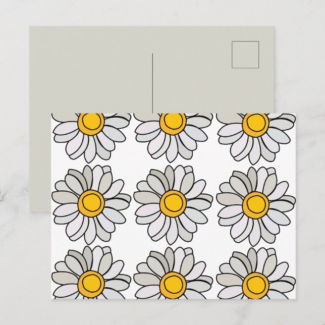 Daisy Blume Floral Daisy Postkarte (Vorne/Hinten)