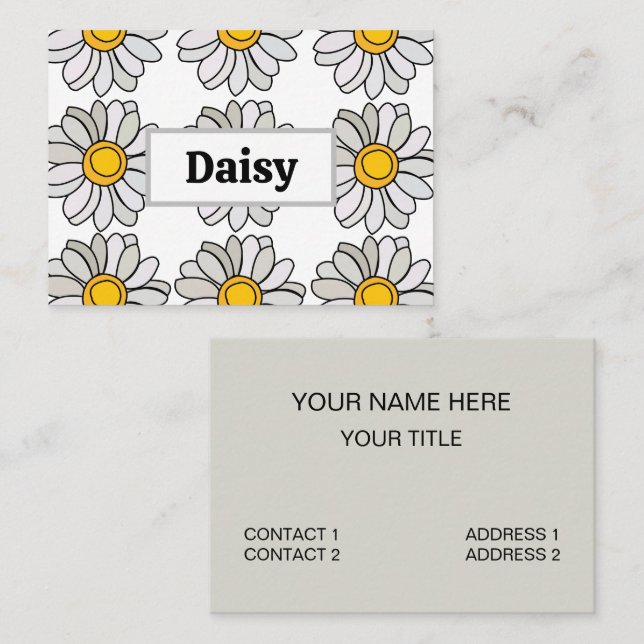 Daisy Blume Floral Daisy Visitenkarte (Vorne/Hinten)