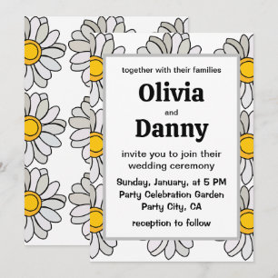 Daisy Blume Floral Daisy Wedding Einladung