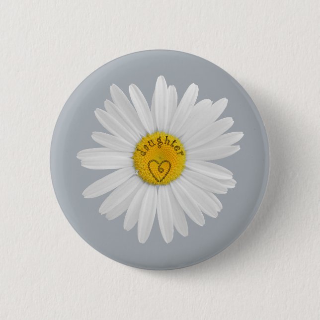 Daisy Blume für Daughter Art individueller Hinterg Button (Vorderseite)