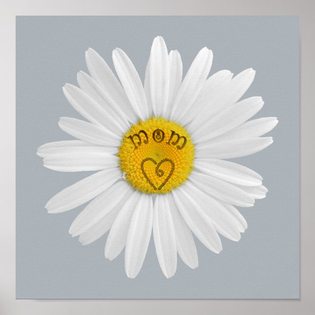 Daisy Blume für Mama Art Customizing Background Poster (Vorne)