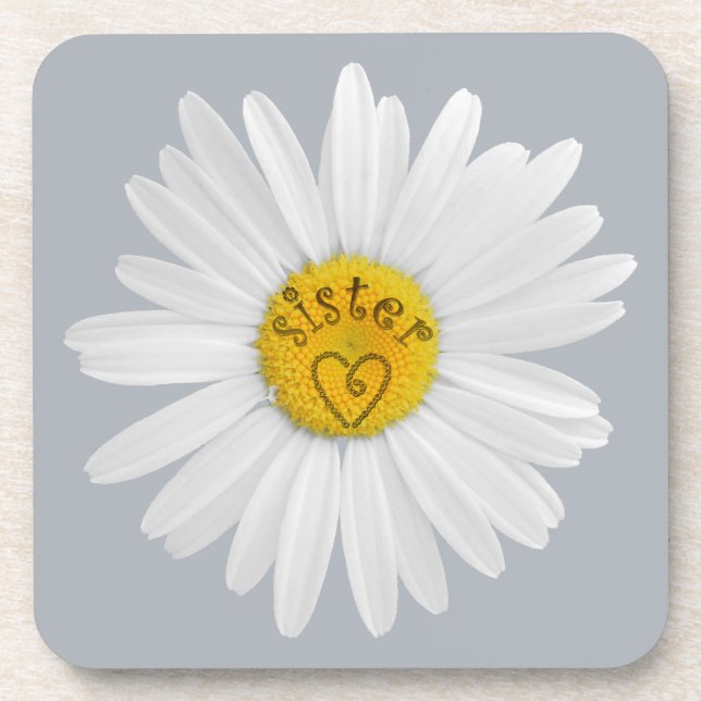 Daisy Blume für Sister Art Customizing Background Getränkeuntersetzer (Vorderseite)