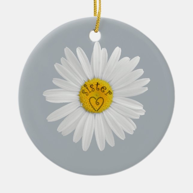 Daisy Blume für Sister Art Customizing Background Keramik Ornament (Vorne)