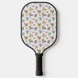 Daisy Blume Handgezeichnet Red Polka Dot Design Pickleball Schläger
