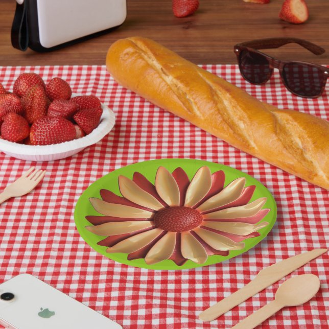 Daisy Blume - Hochzeit des Blumenfrühlings Sommerg Pappteller (Picknick)