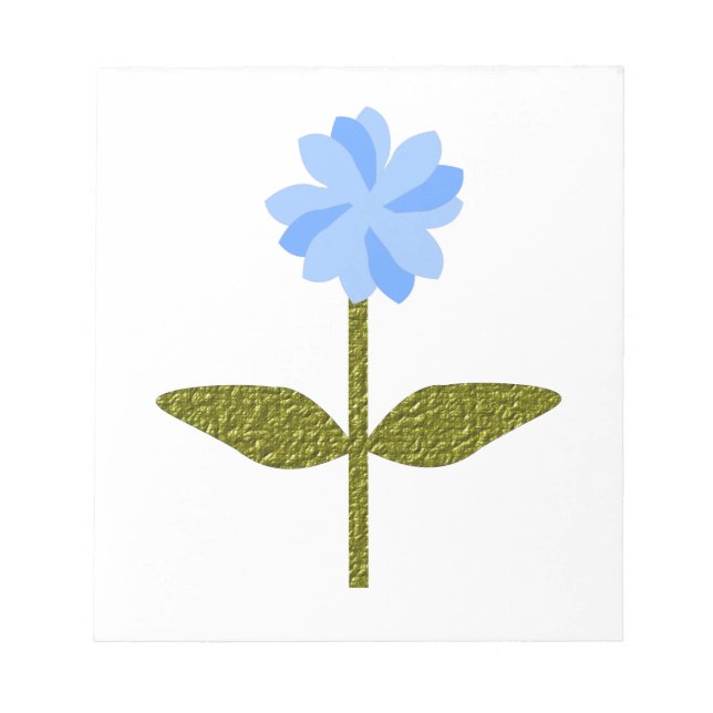 Daisy Blume Hübsch Blue Notepad Notizblock (Vorderseite)