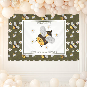 Daisy Blume Hummel Bee Green Baby Dusche Banner