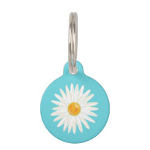 Daisy Blume Illustriert auf Blau mit Pet's Info