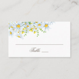 Daisy. Blume in Ländern. Hochzeit mit Blumen Platzkarte