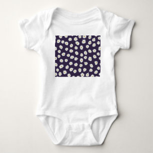 Daisy Blume: kleines, nahtloses Muster. Baby Strampler