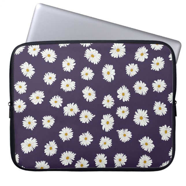 Daisy Blume: kleines, nahtloses Muster. Laptopschutzhülle (Vorderseite)