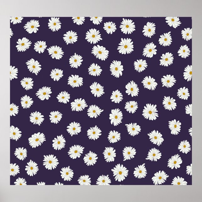 Daisy Blume: kleines, nahtloses Muster. Poster (Vorne)