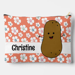 Daisy Blume Lachs Pink Brown Potato Custom Zubehörtasche