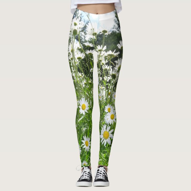 Daisy-Blume lebeln Leggings (Vorderseite)