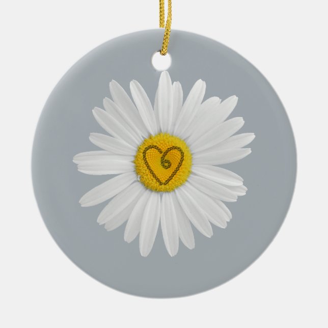 Daisy Blume Liebe Art Customizing Background Keramik Ornament (Vorne)