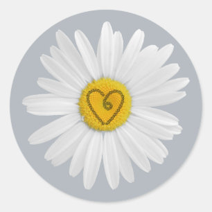 Daisy Blume Liebe Art Customizing Background Runder Aufkleber