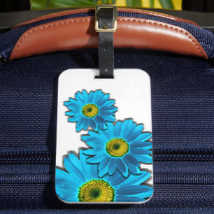 Daisy Blume mit Blue Petals Gepäckanhänger