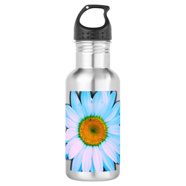 Daisy Blume mit White Petals Edelstahlflasche (Vorderseite)
