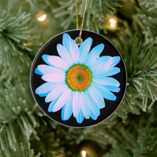 Daisy Blume mit White Petals Keramik Ornament