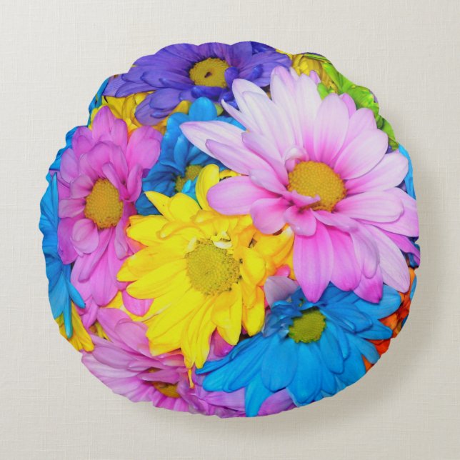 Daisy Blume Mix Pillow Rundes Kissen (Vorderseite)