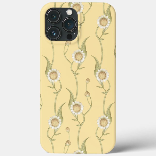 Daisy Blume Monogram Yellow Unique Case-Mate iPhone Hülle (Rückseite)