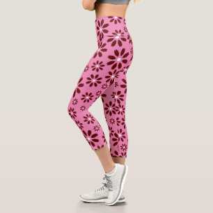 Daisy-Blume-Muster für Frauen Capri Leggings