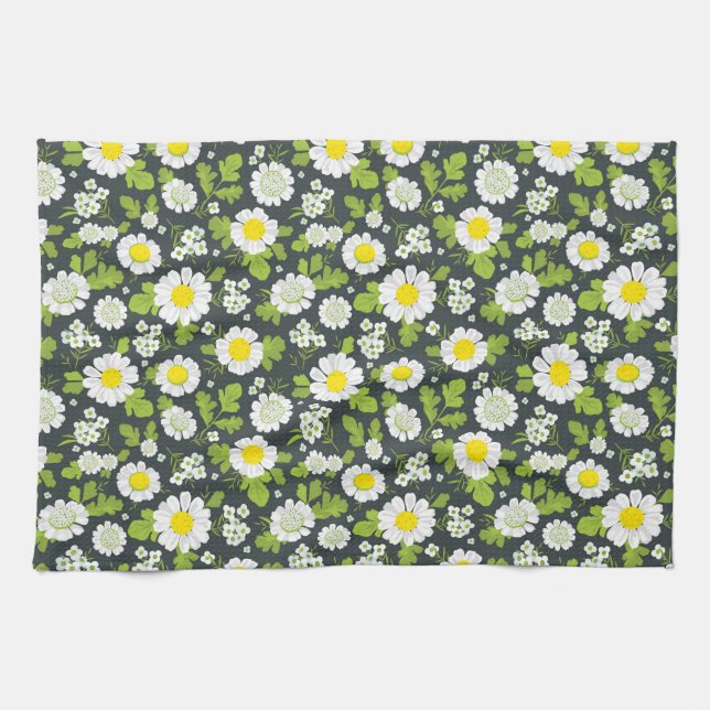 Daisy-Blume-Muster Geschirrtuch (Horizontal)